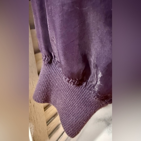 Vintage ACA 100% Silk Bomber Jacket Purple XL Oversized Limited Edition - Picture 5 of 9